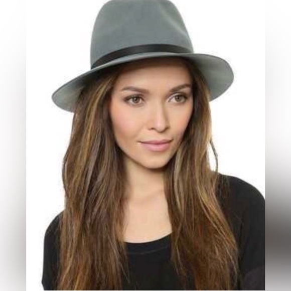 rag & bone Women’s Slate Gray Felt Floppy Brim Fedora Size Medium main image 5
